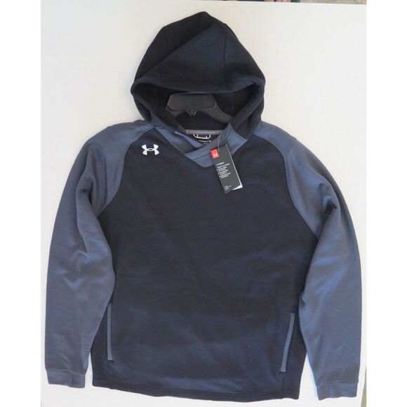 Under Armour 1359356 001 Men's Sz XL Black Dynasty Fleece Hoodie Pullover - Picture 3 of 4